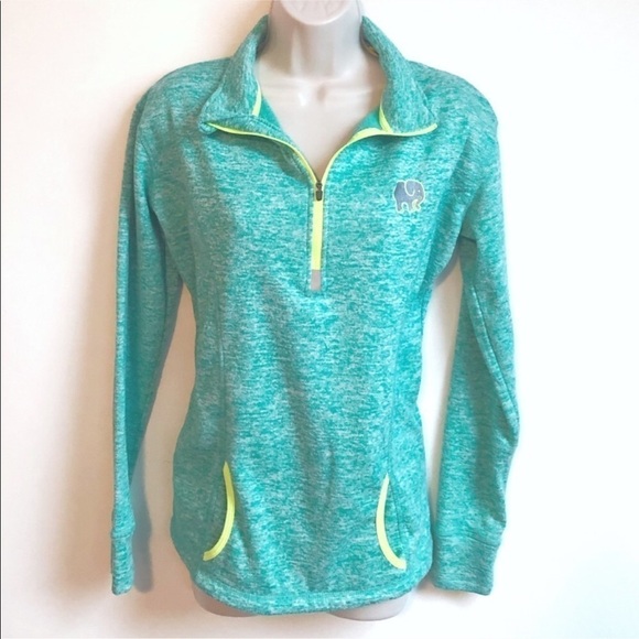 Ivory Ella 1/4 zip blue pullover sweatshirt fleece lined - Picture 2 of 10